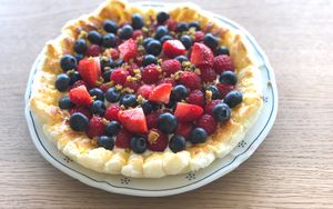 Preview wallpaper berries, pie, dessert, food, summer