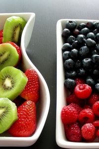 Preview wallpaper berries, raspberries, fruit, strawberry, food