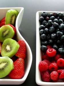 Preview wallpaper berries, raspberries, fruit, strawberry, food