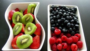 Preview wallpaper berries, raspberries, fruit, strawberry, food