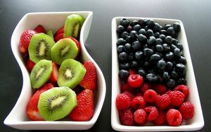 Preview wallpaper berries, raspberries, fruit, strawberry, food