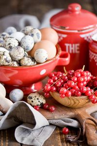 Preview wallpaper berries, still life, eggs, red currant