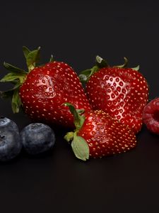 Preview wallpaper berries, strawberries, blueberries, raspberries
