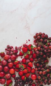 Preview wallpaper berries, strawberries, raspberries, grapes, cherries