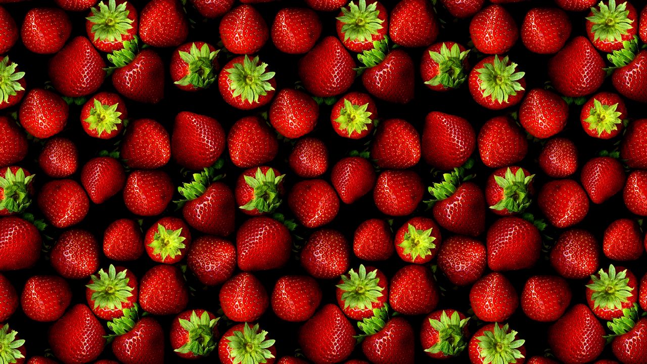 Wallpaper berry, strawberry, many