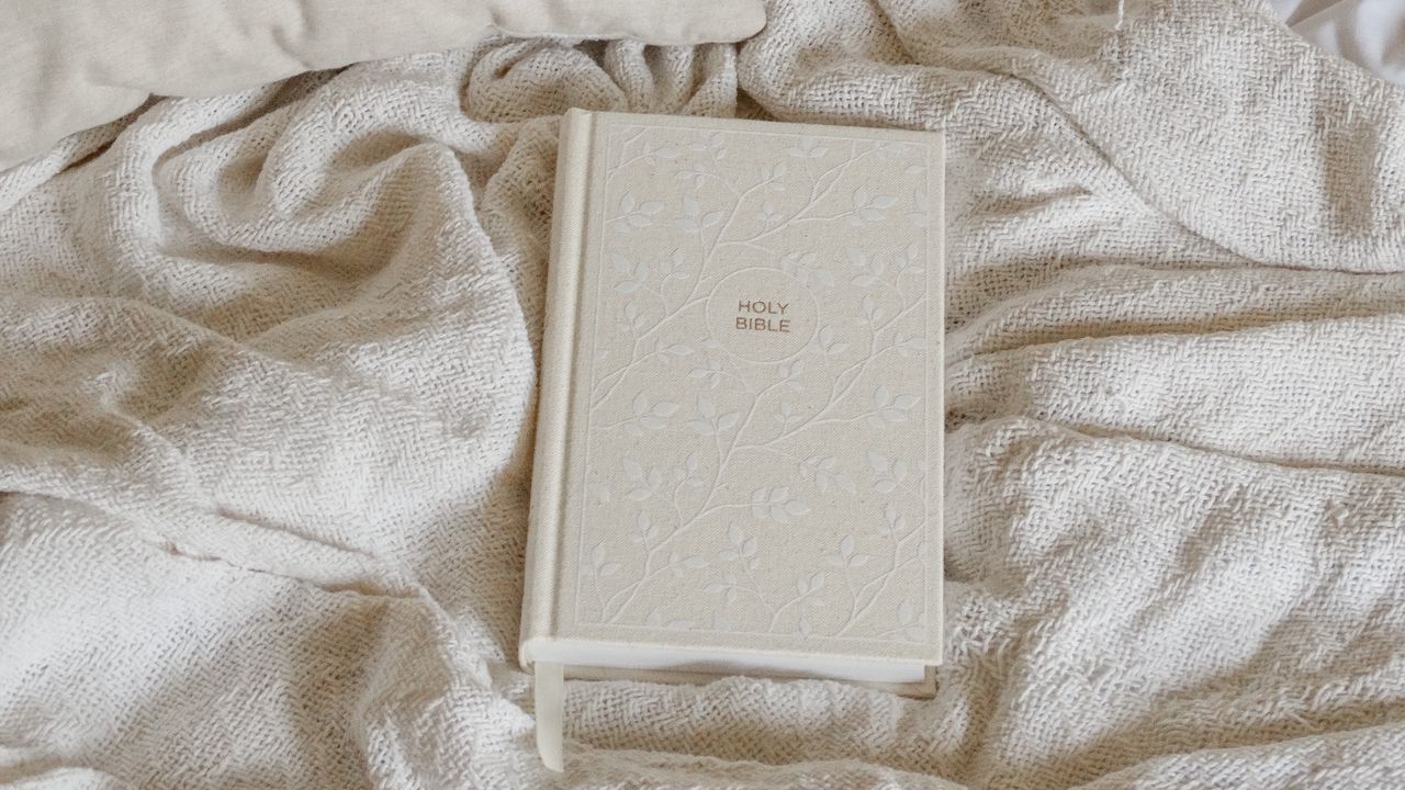 Wallpaper bible, book, religion, god, pillow, bed, white