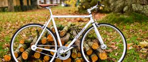 Preview wallpaper bicycle, autumn, foliage