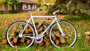 Preview wallpaper bicycle, autumn, foliage