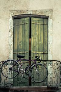 Preview wallpaper bicycle, balcony, door, wall