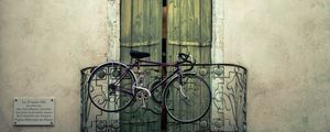 Preview wallpaper bicycle, balcony, door, wall