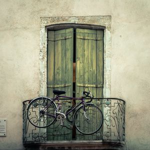 Preview wallpaper bicycle, balcony, door, wall