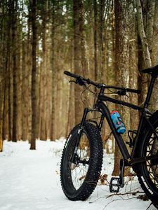 Preview wallpaper bicycle, bike, fat bike, mtb, black