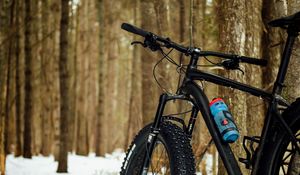 Preview wallpaper bicycle, bike, fat bike, mtb, black