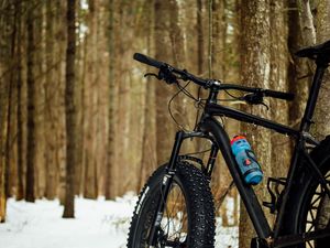 Preview wallpaper bicycle, bike, fat bike, mtb, black