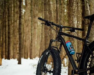 Preview wallpaper bicycle, bike, fat bike, mtb, black