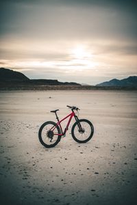 Preview wallpaper bicycle, bike, mtb, red, beach