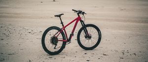 Preview wallpaper bicycle, bike, mtb, red, beach