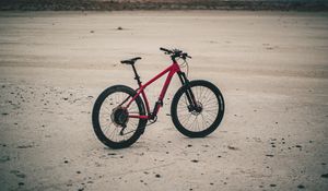 Preview wallpaper bicycle, bike, mtb, red, beach