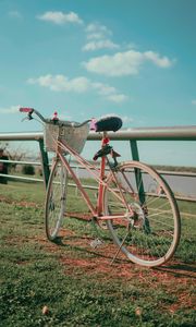 Preview wallpaper bicycle, bike, pink, basket, nature