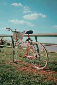 Preview wallpaper bicycle, bike, pink, basket, nature