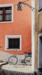 Preview wallpaper bicycle, building, street, facade