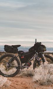 Preview wallpaper bicycle, desert, wheels