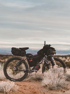 Preview wallpaper bicycle, desert, wheels