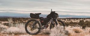 Preview wallpaper bicycle, desert, wheels