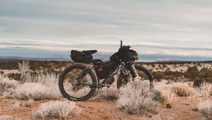 Preview wallpaper bicycle, desert, wheels