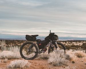 Preview wallpaper bicycle, desert, wheels