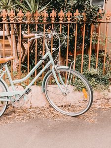 Preview wallpaper bicycle, fence, street