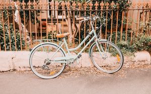 Preview wallpaper bicycle, fence, street