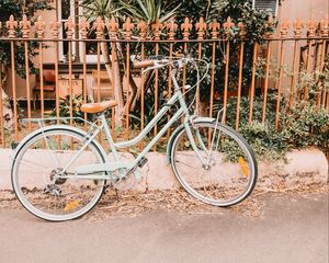 Preview wallpaper bicycle, fence, street
