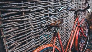 Preview wallpaper bicycle, fence, woven