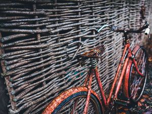 Preview wallpaper bicycle, fence, woven