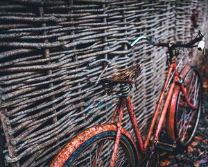 Preview wallpaper bicycle, fence, woven