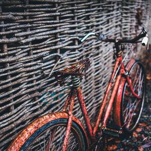 Preview wallpaper bicycle, fence, woven