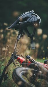 Preview wallpaper bicycle, helmet, bike, mtb