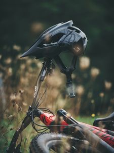 Preview wallpaper bicycle, helmet, bike, mtb