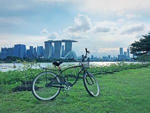 Preview wallpaper bicycle, landscape, city