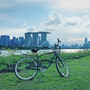 Preview wallpaper bicycle, landscape, city