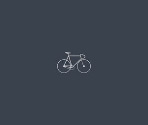 Preview wallpaper bicycle, minimalism, gray