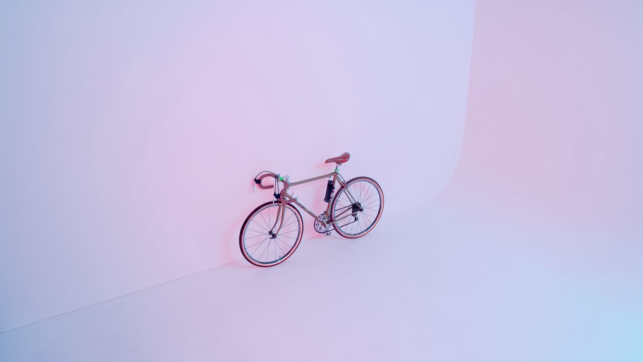 Wallpaper bicycle, pink, light