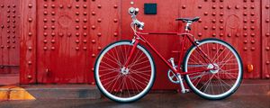 Preview wallpaper bicycle, red, wall
