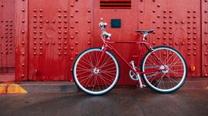 Preview wallpaper bicycle, red, wall
