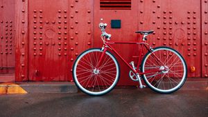 Preview wallpaper bicycle, red, wall