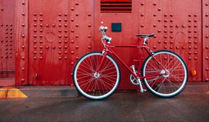 Preview wallpaper bicycle, red, wall