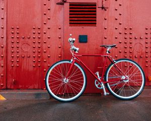 Preview wallpaper bicycle, red, wall