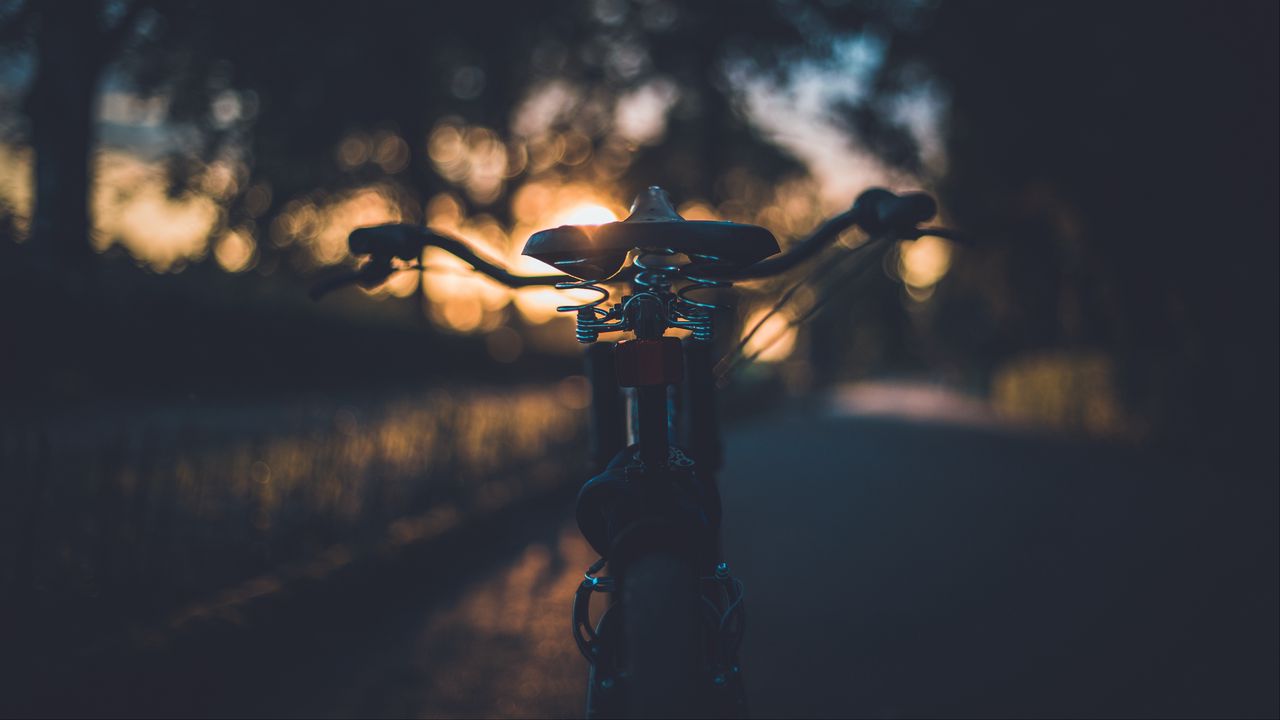 Wallpaper bicycle, seat, evening
