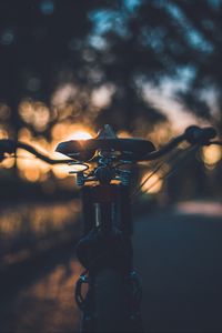 Preview wallpaper bicycle, seat, evening